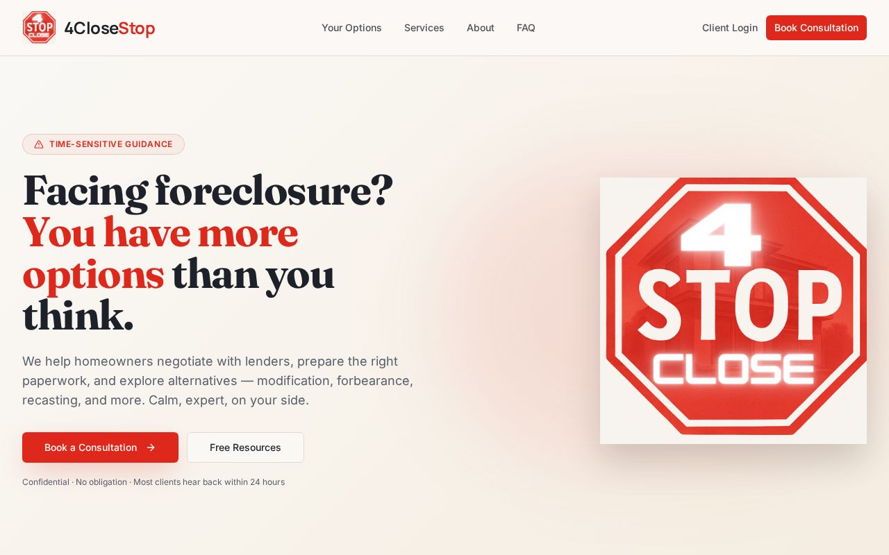 4closestop website homepage screenshot