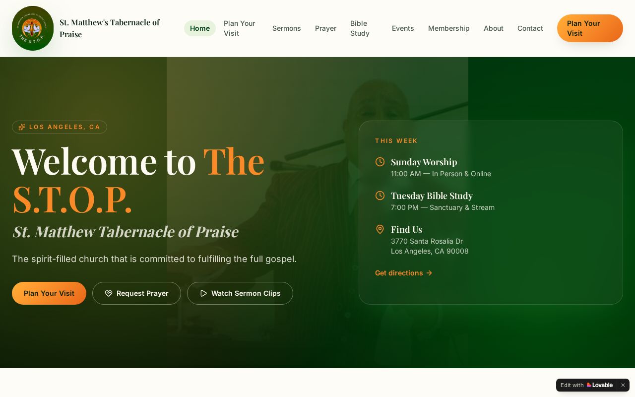 The STOP Digital Hub website homepage screenshot